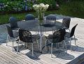 Varianta v antracitov barv se stolem prmr 170 cm
